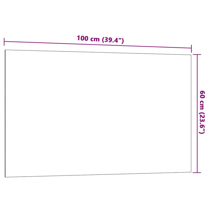 Lavagna Magnetica a Parete Nera 100x60 cm Vetro Temperato 4008620