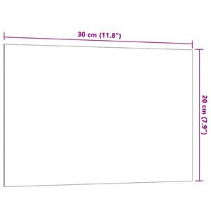 Lavagna Magnetica a Parete Bianca 30x20 cm Vetro Temperato 4008621