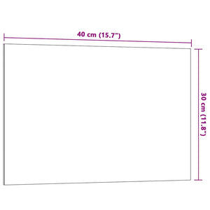 Lavagna Magnetica a Parete Bianca 40x30 cm Vetro Temperato 4008622