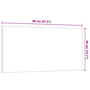 Lavagna Magnetica a Parete Bianca 80x40 cm Vetro Temperato 4008628