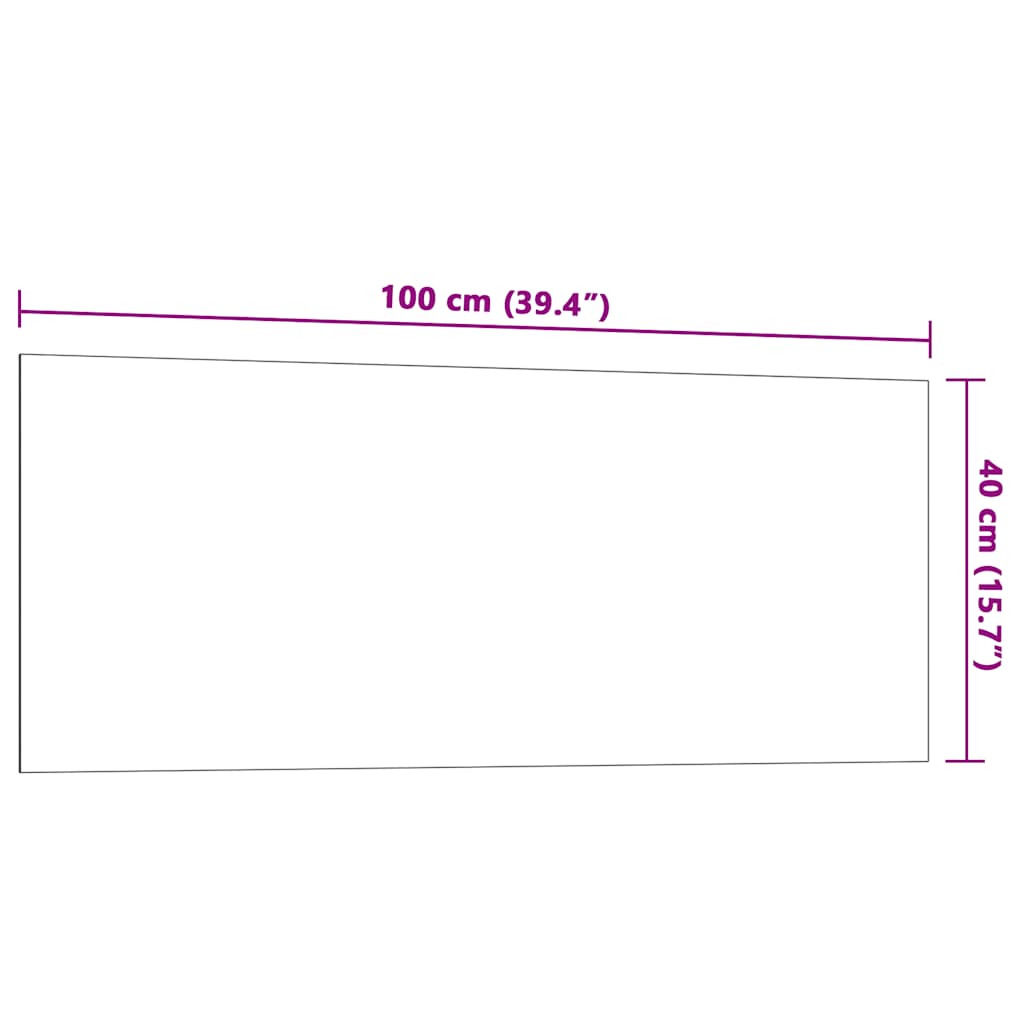 Lavagna Magnetica a Parete Bianca 100x40 cm Vetro Temperato 4008629