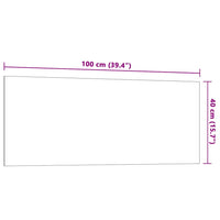 Lavagna Magnetica a Parete Bianca 100x40 cm Vetro Temperato 4008629