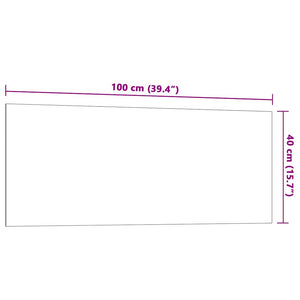 Lavagna Magnetica a Parete Bianca 100x40 cm Vetro Temperato 4008629