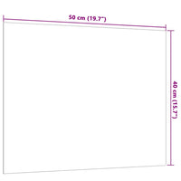 Lavagna Magnetica a Parete Bianca 50x40 cm Vetro Temperato 4008631