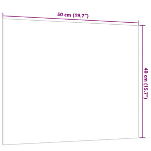 Lavagna Magnetica a Parete Bianca 50x40 cm Vetro Temperato 4008631