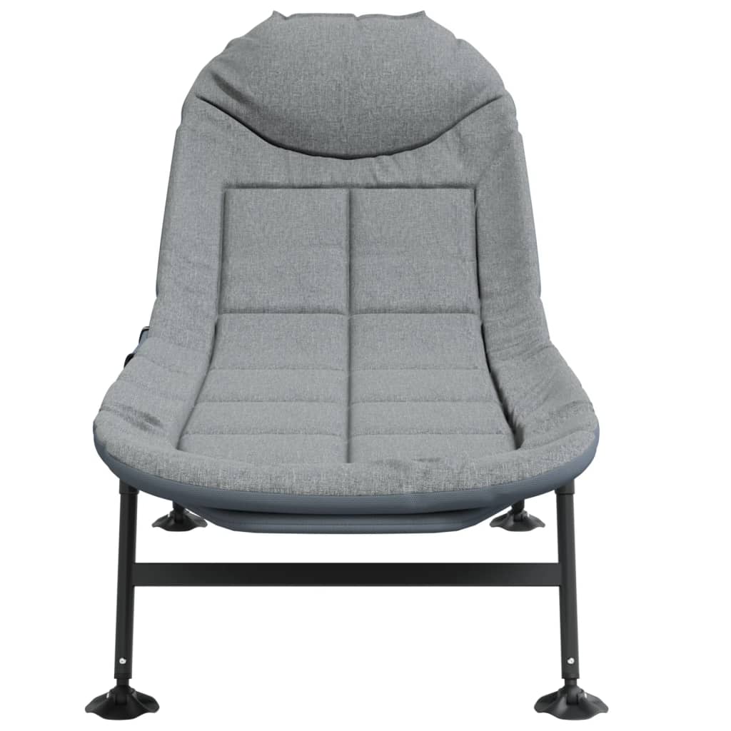 Letto da Pesca con Gambe Anti Fango Pieghevole Grigio Mélange 4006424