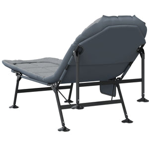 Letto da Pesca con Gambe Anti Fango Pieghevole Grigio Mélange 4006424