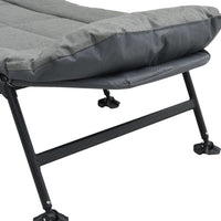 Letto da Pesca con Gambe Anti Fango Pieghevole Grigio Mélange 4006424