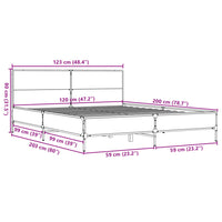 Giroletto Rovere Fumo 120x200 cm in Legno Multistrato Metallo 3279994