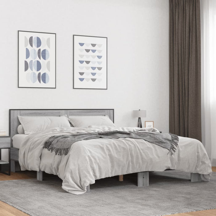 Giroletto Grigio Sonoma 150x200 cm in Legno Multistrato Metallo 3280100