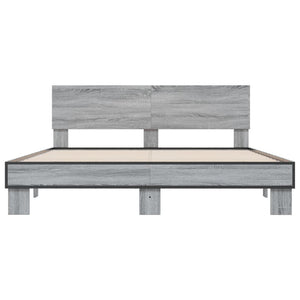 Giroletto Grigio Sonoma 160x200 cm in Legno Multistrato Metallo 3280185