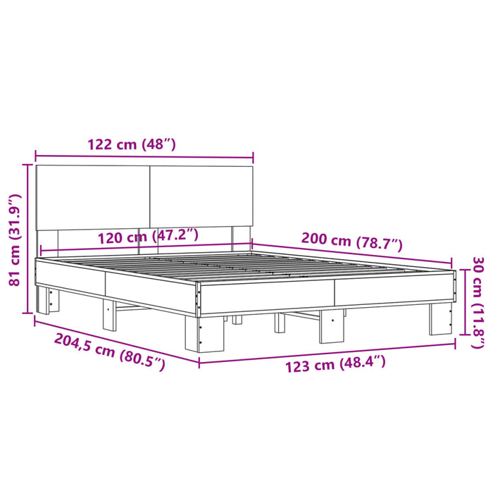 Giroletto Rovere Fumo 120x200 cm in Legno Multistrato Metallo 3280199