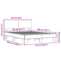 Giroletto Grigio Sonoma 120x200 cm in Legno Multistrato Metallo 3280200