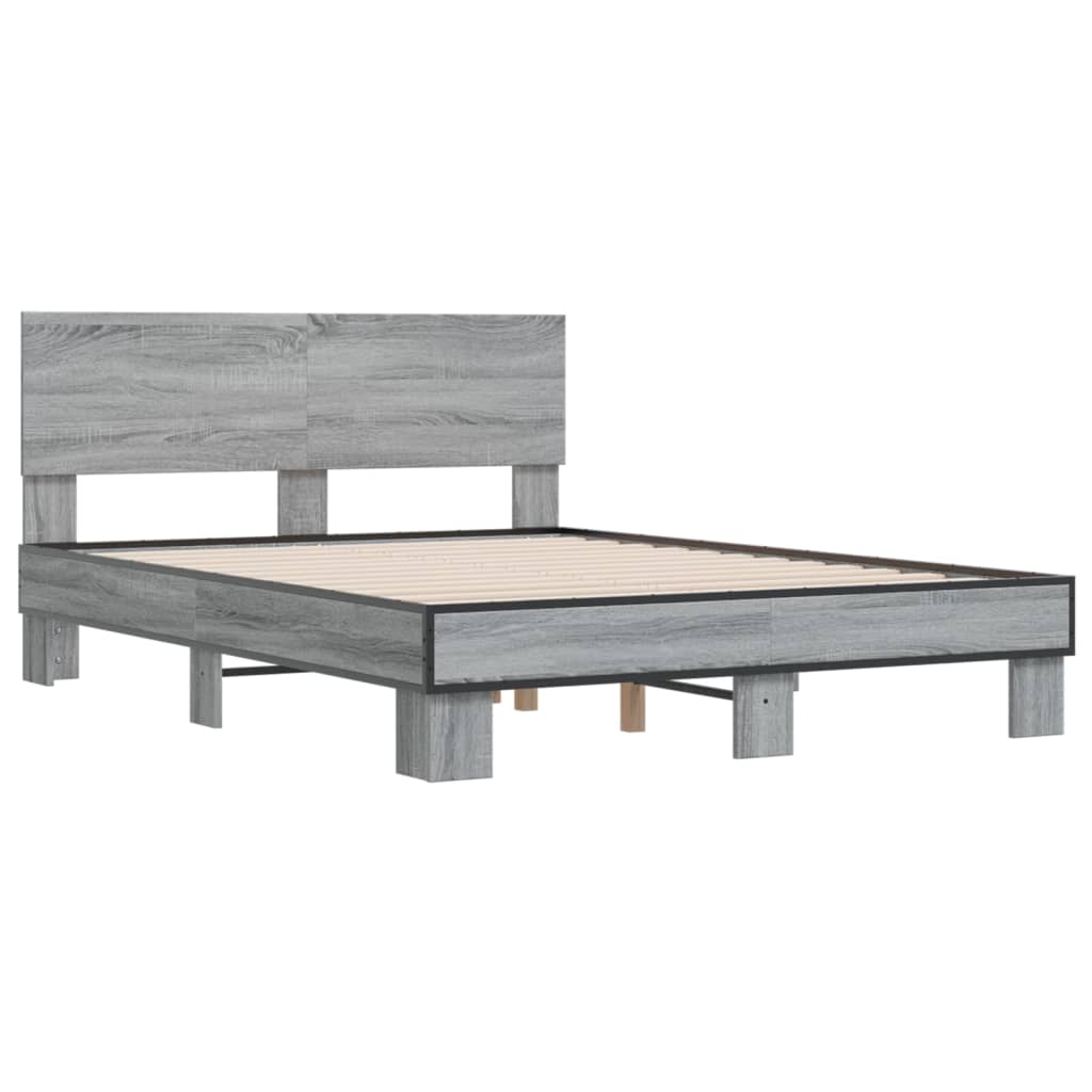 Giroletto Grigio Sonoma 120x190 cm in Legno Multistrato Metallo 3280205