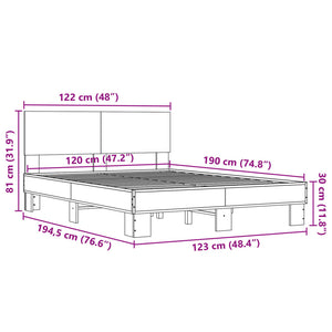 Giroletto Grigio Sonoma 120x190 cm in Legno Multistrato Metallo 3280205