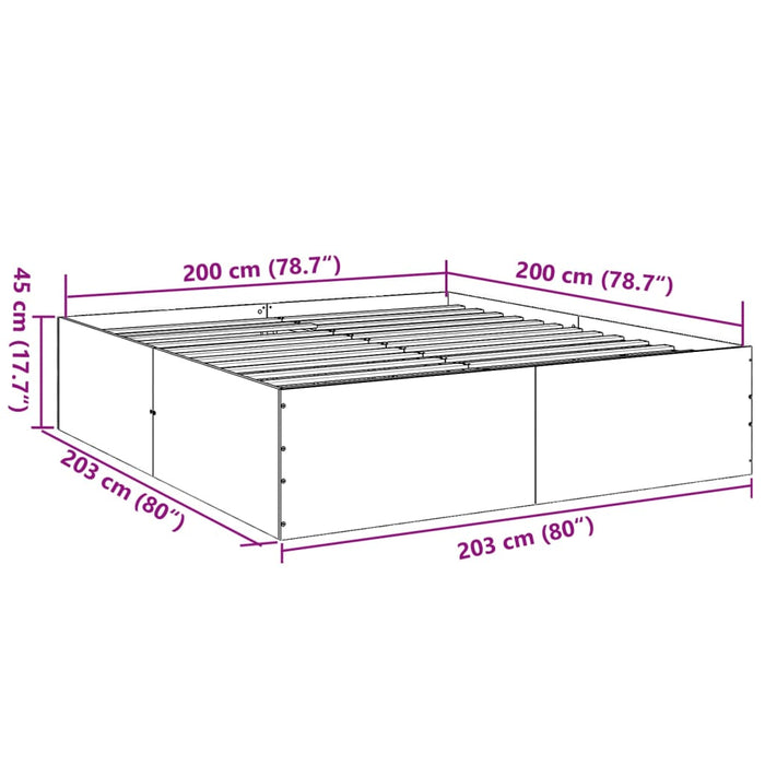 Giroletto Rovere Sonoma 200x200 cm in Legno Multistrato 3280897