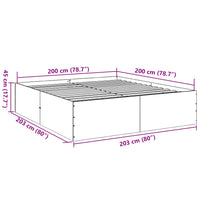 Giroletto Grigio Sonoma 200x200 cm in Legno Multistrato 3280900