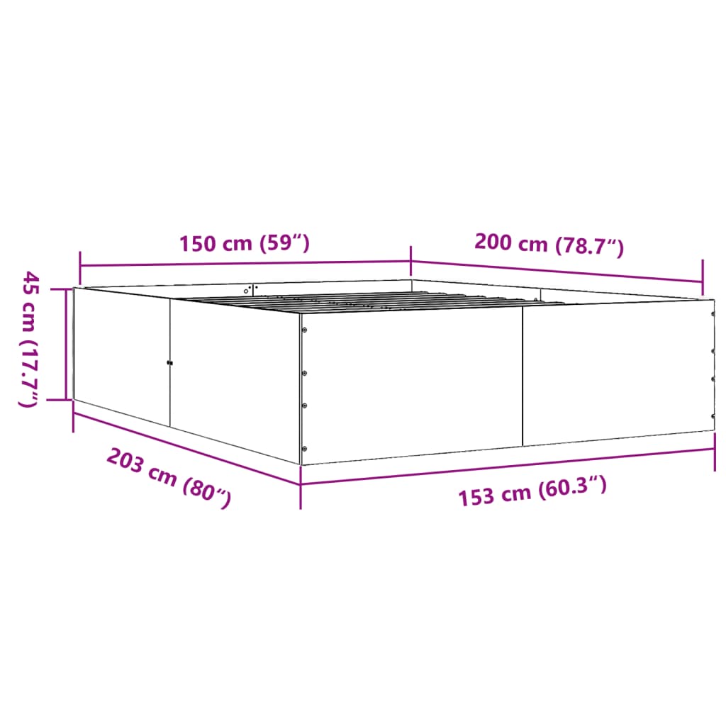 Giroletto Grigio Sonoma 150x200 cm in Legno Multistrato 3280921