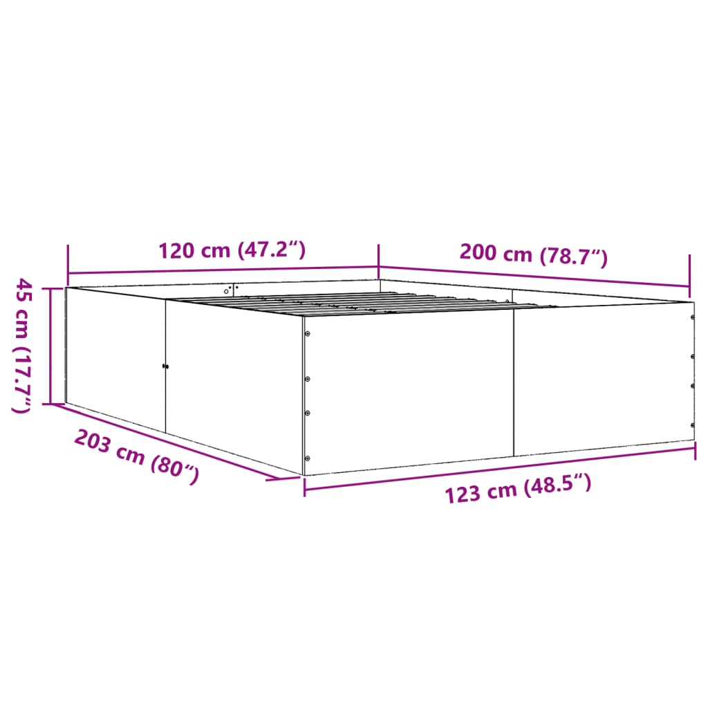 Giroletto Grigio Sonoma 120x200 cm in Legno Multistrato 3280935