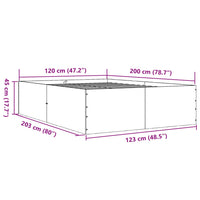 Giroletto Grigio Sonoma 120x200 cm in Legno Multistrato 3280935