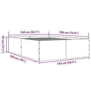 Giroletto Bianco 140x190 cm in Legno Multistrato 3280937