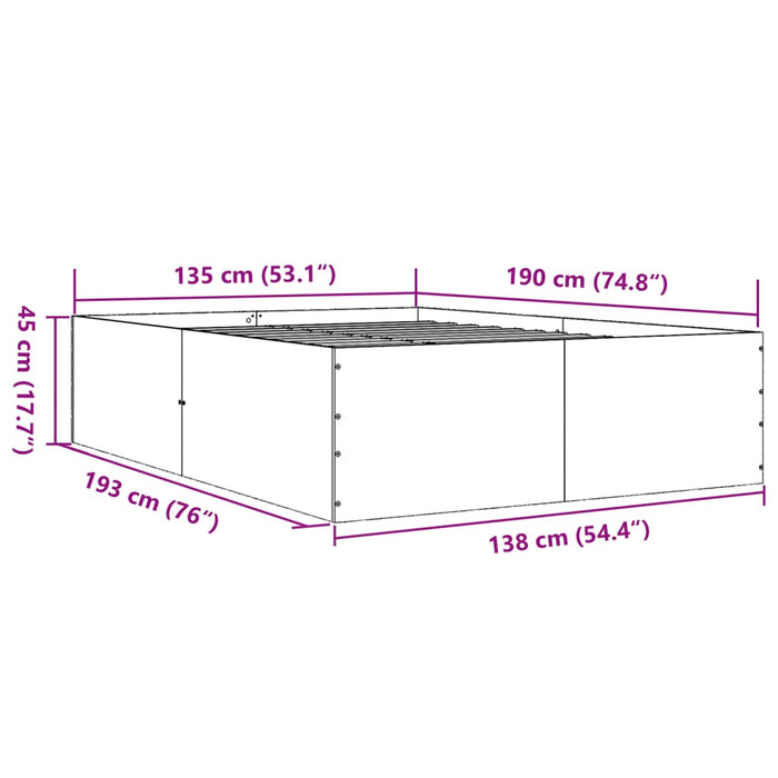 Giroletto Nero 135x190 cm in Legno Multistrato 3280945