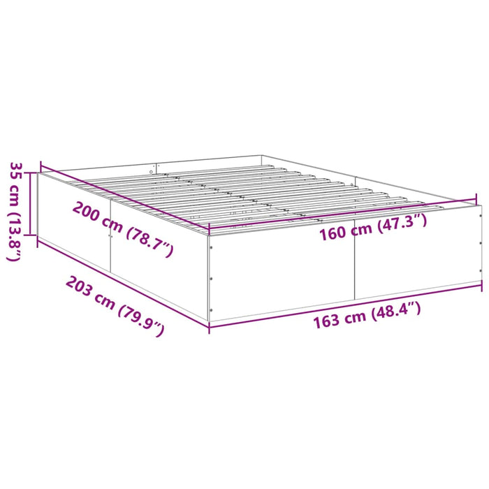 Giroletto Bianco 160x200 cm in Legno Multistrato 3281000