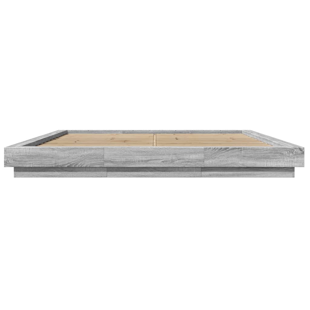 Giroletto Luci LED Grigio Sonoma 200x200 cm Legno Multistrato 3281075