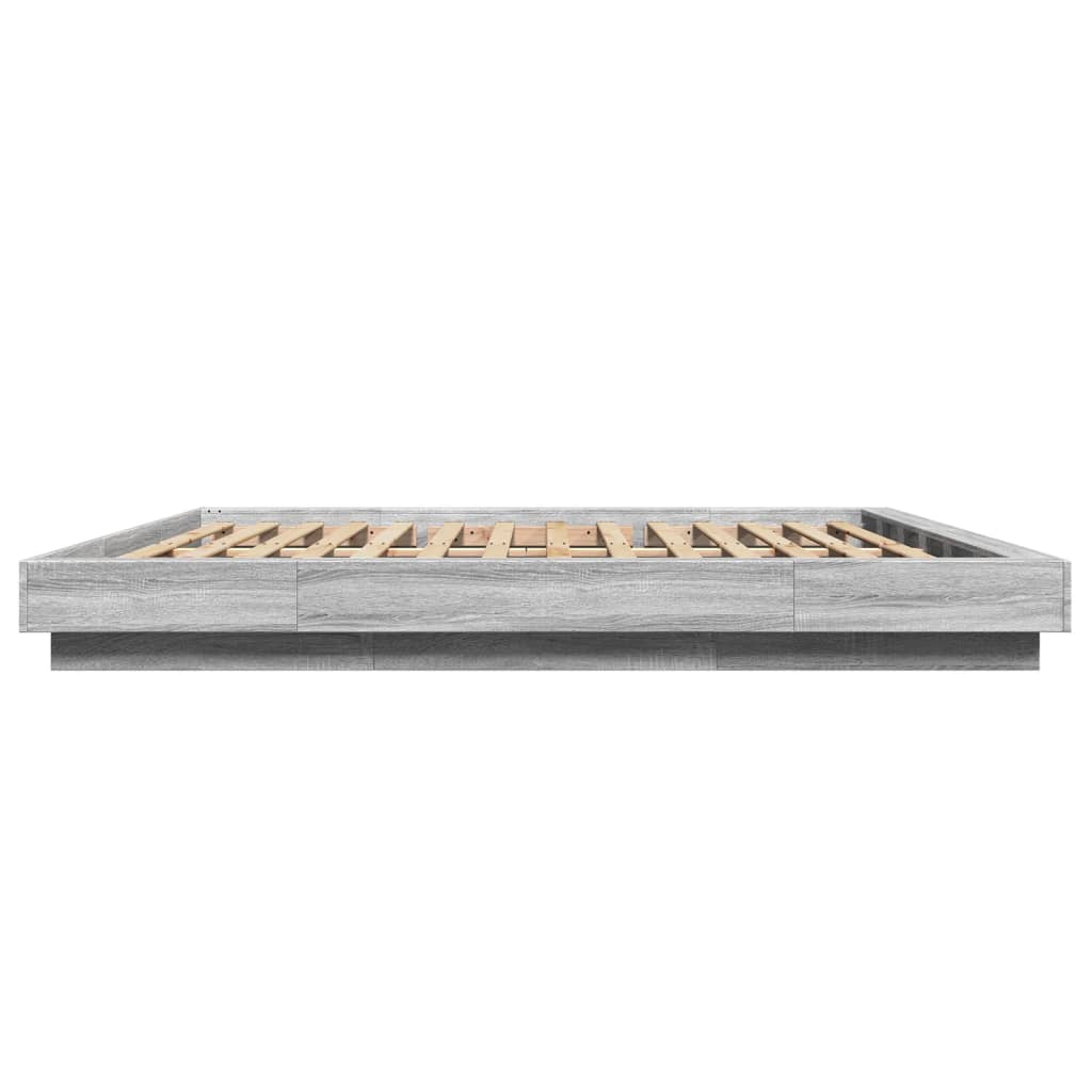 Giroletto Luci LED Grigio Sonoma 200x200 cm Legno Multistrato 3281075