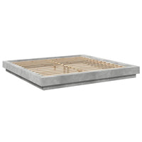 Giroletto Luci LED Grigio Cemento 180x200 cm Legno Multistrato 3281080