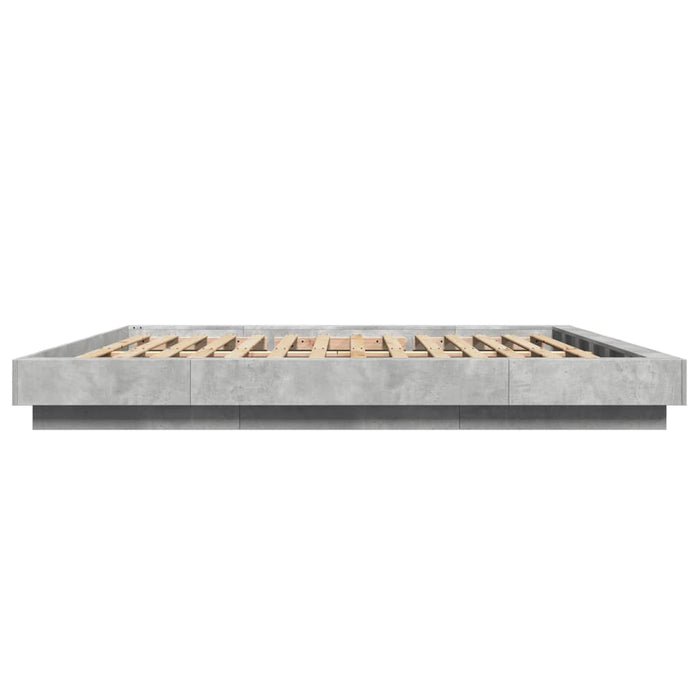 Giroletto Luci LED Grigio Cemento 180x200 cm Legno Multistrato 3281080