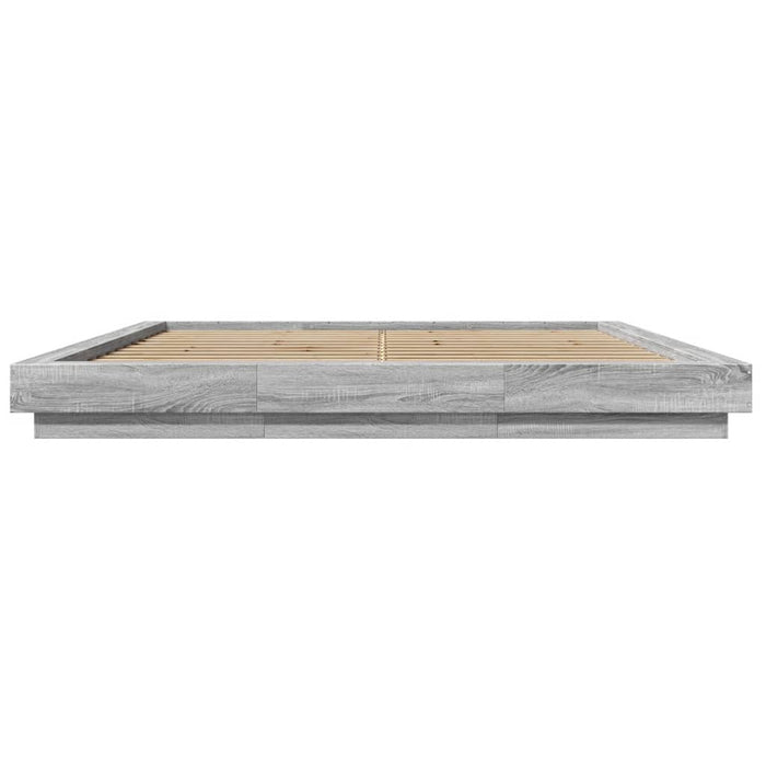 Giroletto Luci LED Grigio Sonoma 180x200 cm Legno Multistrato 3281082