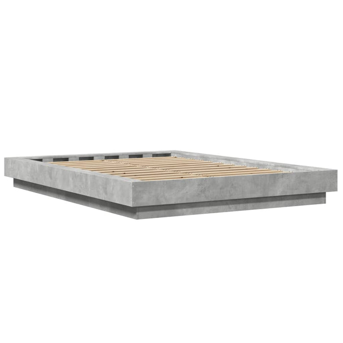 Giroletto Luci LED Grigio Cemento 120x200 cm Legno Multistrato 3281108