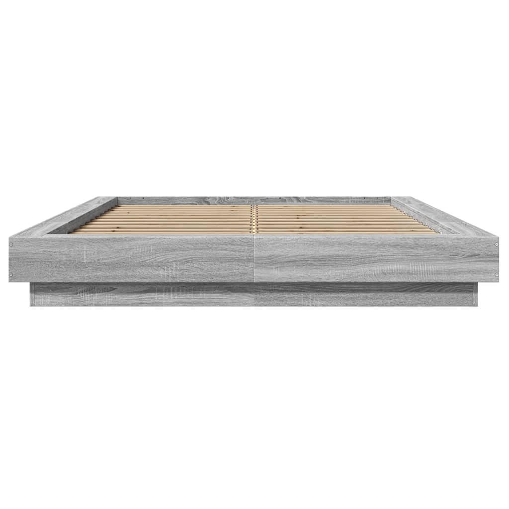 Giroletto Luci LED Grigio Sonoma 120x200 cm Legno Multistrato 3281110