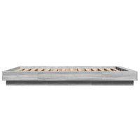 Giroletto Luci LED Grigio Sonoma 120x200 cm Legno Multistrato 3281110