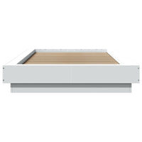 Giroletto con Luci LED Bianco 90x200 cm in Legno Multistrato 3281119