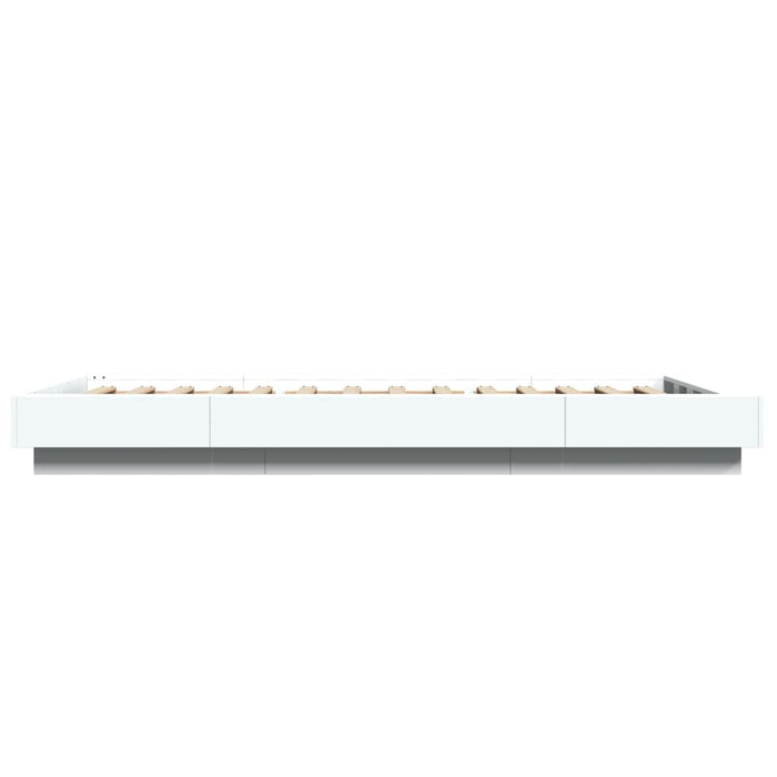 Giroletto con Luci LED Bianco 90x200 cm in Legno Multistrato 3281119