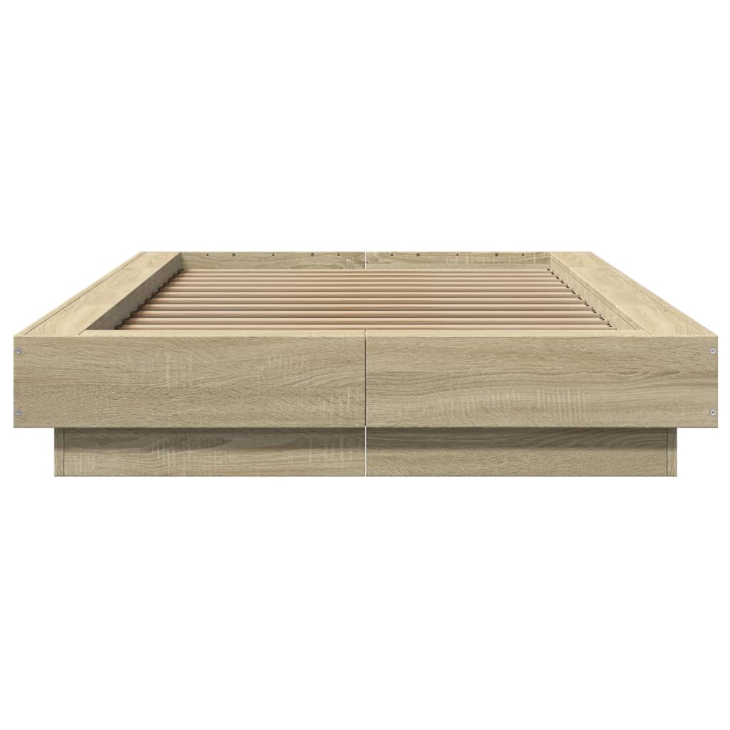 Giroletto con Luci LED Rovere Sonoma 90x200cm Legno Multistrato 3281121