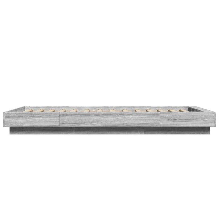 Giroletto con Luci LED Grigio Sonoma 90x200cm Legno Multistrato 3281124