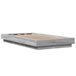 Giroletto con Luci LED Grigio Sonoma 90x200cm Legno Multistrato 3281124