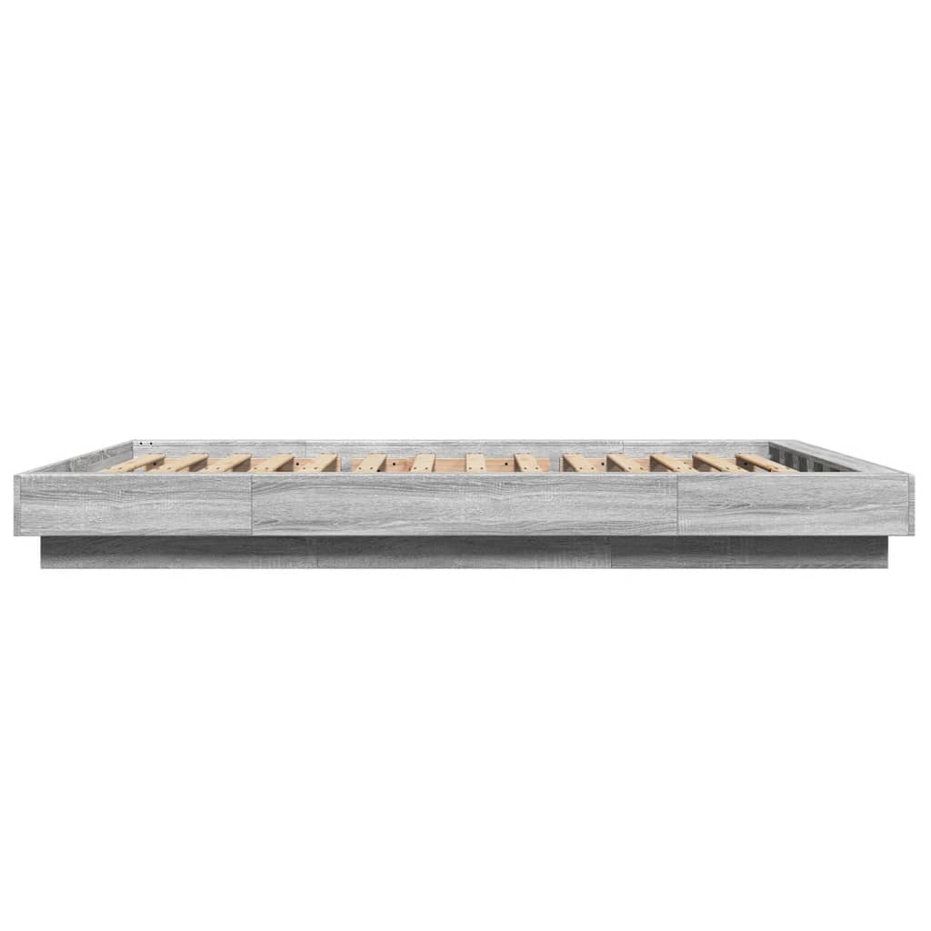 Giroletto Luci LED Grigio Sonoma 140x190 cm Legno Multistrato 3281131