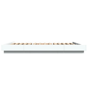 Giroletto con Luci LED Bianco 120x190 cm in Legno Multistrato 3281140