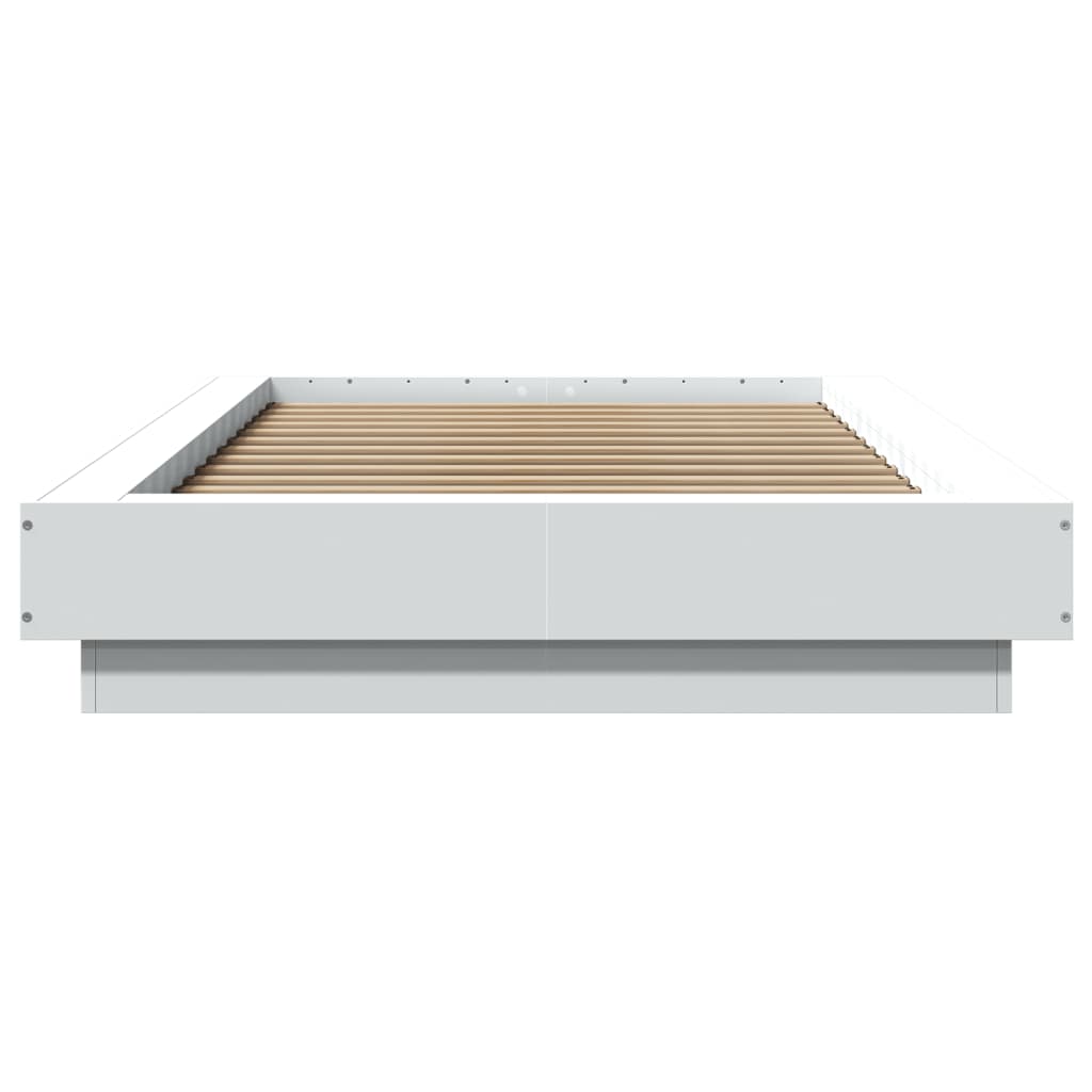 Giroletto con Luci LED Bianco 90x190 cm in Legno Multistrato 3281147