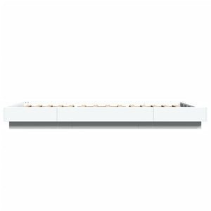 Giroletto con Luci LED Bianco 90x190 cm in Legno Multistrato 3281147