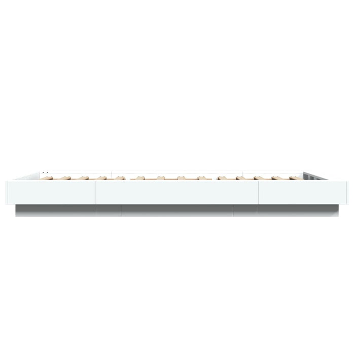 Giroletto con Luci LED Bianco 90x190 cm in Legno Multistrato 3281147