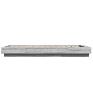 Giroletto Luci LED Grigio Sonoma 90x190 cm in Legno Multistrato 3281152