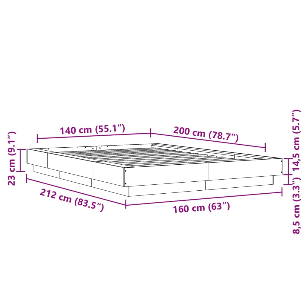 Giroletto Grigio Cemento 140x200 cm in Legno Multistrato 3281192