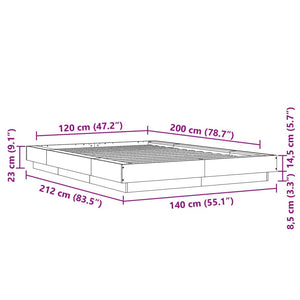 Giroletto Grigio Sonoma 120x200 cm in Legno Multistrato 3281201