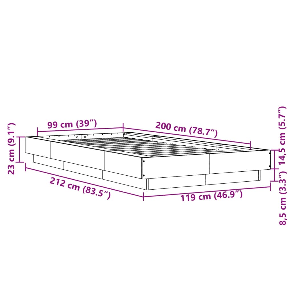 Giroletto Bianco 100x200 cm in Legno Massello 3281203