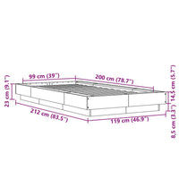 Giroletto Bianco 100x200 cm in Legno Massello 3281203